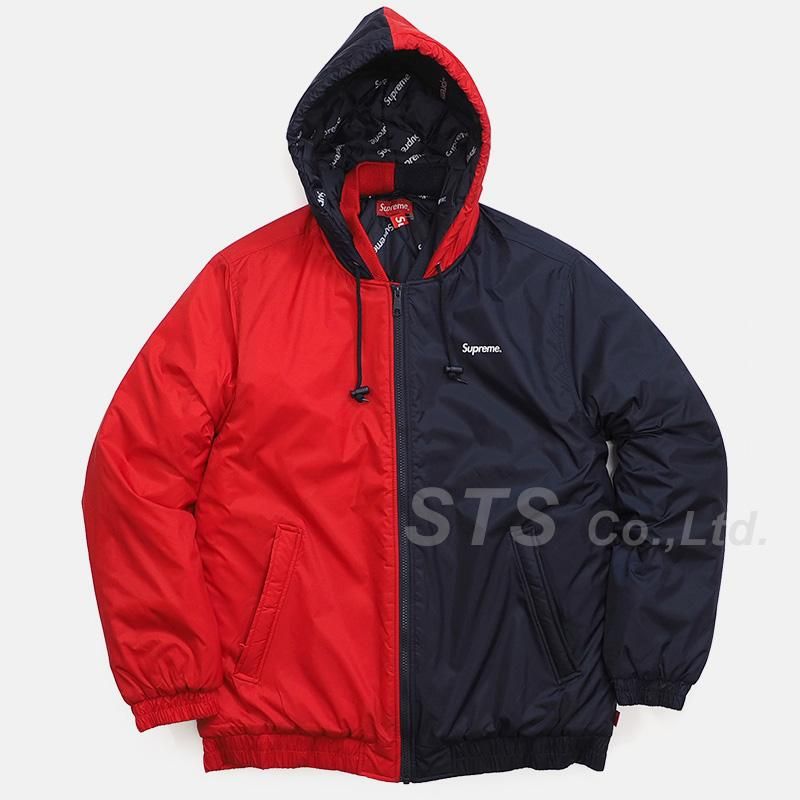 supreme sideline 2tone hooded jacket