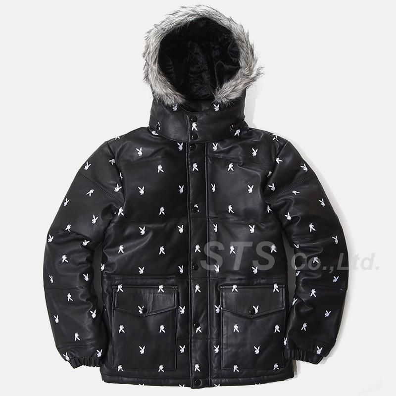 Supreme/Playboy Leather Puffy Jacket - ParkSIDER