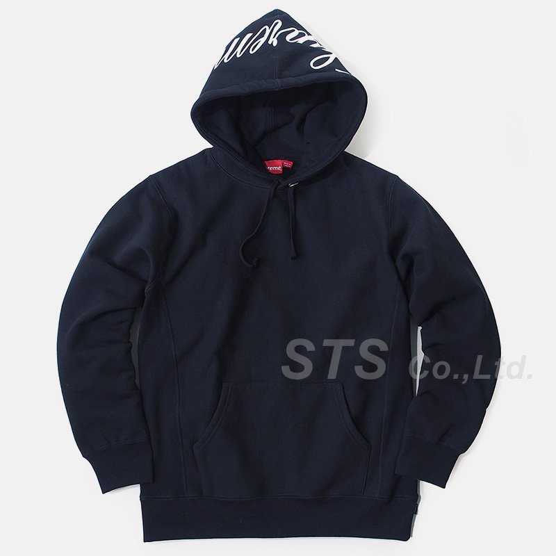 Supreme classic script hooded Navy M