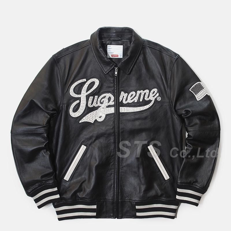 Supreme Studded Leather Varsity Jacket画像宜しくお願い致します