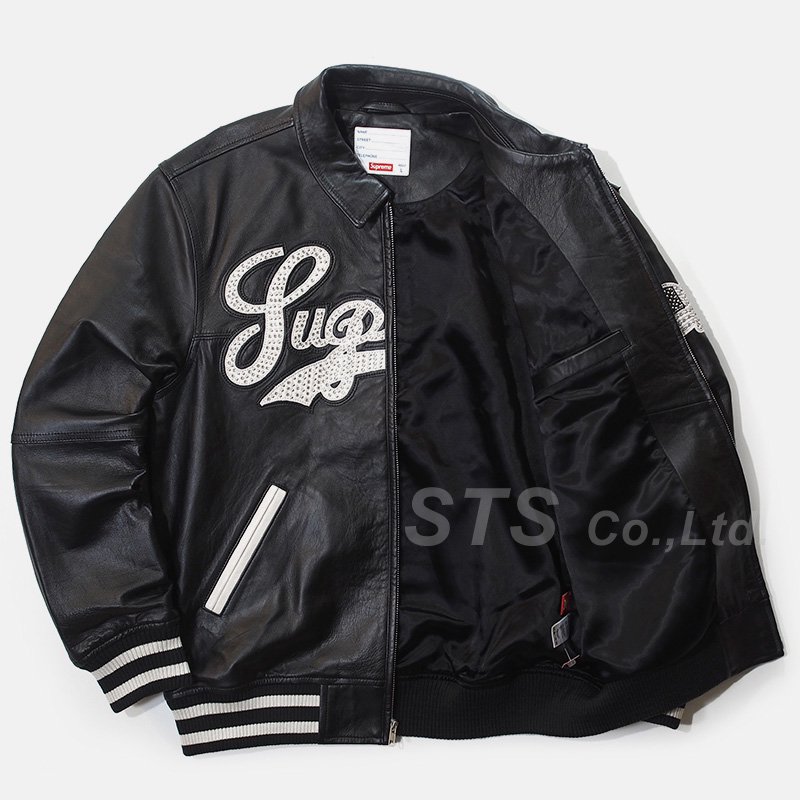 Supreme - Uptown Studded Leather Varsity Jacket - ParkSIDER
