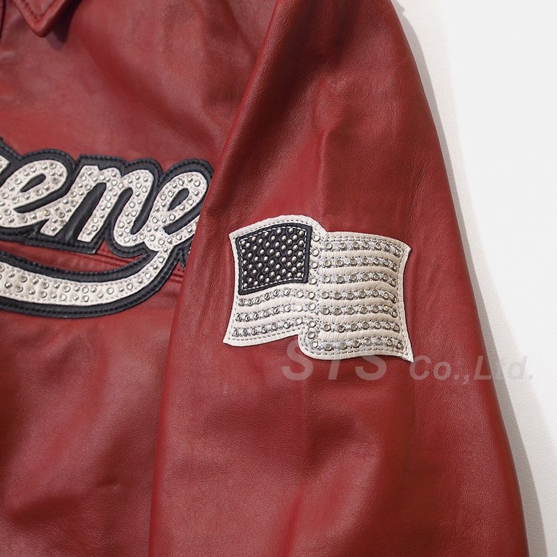 Supreme - Uptown Studded Leather Varsity Jacket - ParkSIDER