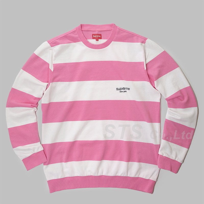 Supreme - Striped Pique Crewneck - ParkSIDER