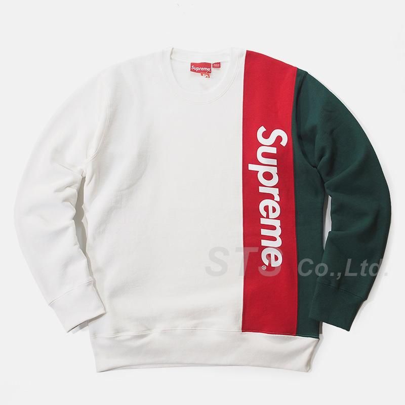 トップス Supreme Panelled Crewneck 16SS L Supreme SS16 Paneled Crewneck 2016 Sweater Limited Edition