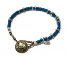 amp Japan 【ｱﾝﾌﾟｼﾞｬﾊﾟﾝ】 14AHK-401 Blue　color coconut beads bracelet