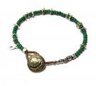 amp Japan 【ｱﾝﾌﾟｼﾞｬﾊﾟﾝ】 14AHK-401 Green　color coconut beads bracelet