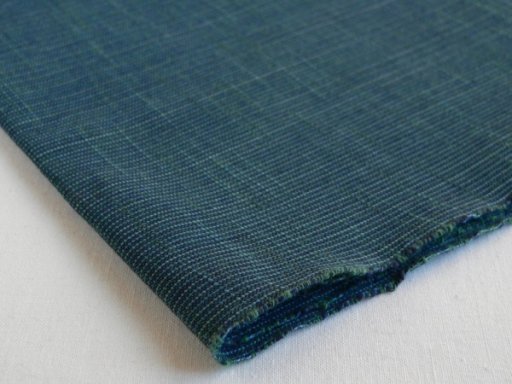 藍染もめん i-3 万筋の草色藍木綿 - 酒岩織布株式会社 小巾木綿 