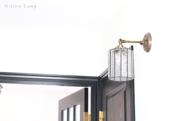 【Nijiiro Lamp｜ニジイロランプ】 ステンドグラスのブラケットランプ 　Stripe ストライプ　（屋内用）