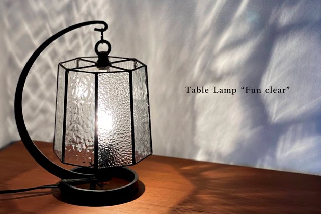 【Nijiiro Lamp｜ニジイロランプ】 ステンドグラスの テーブルランプ　Fun ファン