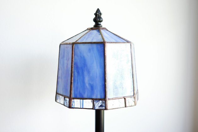 【Nijiiro Lamp｜ニジイロランプ】 ステンドグラスの テーブルランプ　Bran blue ブラン ブルー