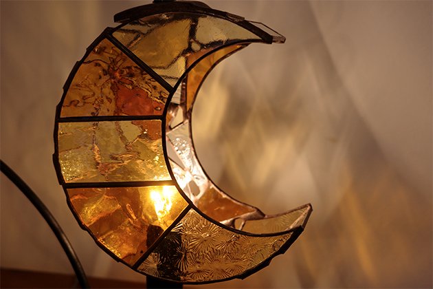 Nijiiro Lamp｜ニジイロランプ】 テーブルランプ Moon amber S 月 アンバー S 【受注生産商品】