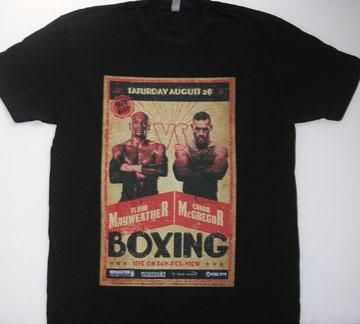 メイウェザーvsマクレガー古ポスター風Tシャツ
