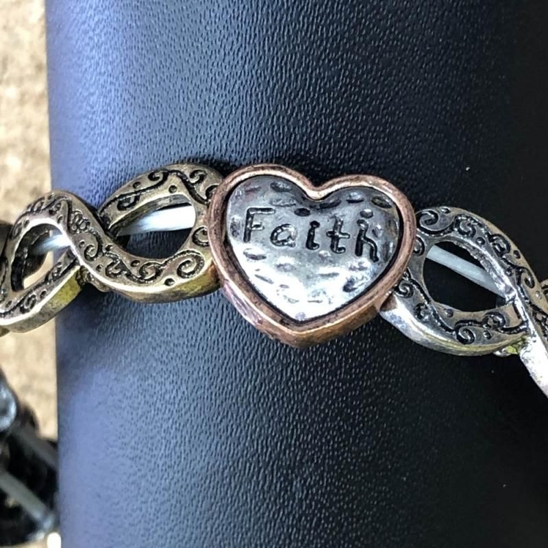 極美品 グッチ バングル ブレスレット LOVED パールモチーフ ブロンズ キュートなハートモチーフ！【LA直輸入】墨入り3色メタル