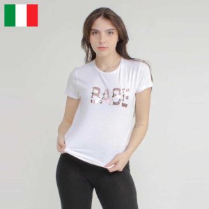 イタリア直輸入　イタリア製　Tシャツ　コットン100％　メタリック＆アニマルロゴプリント　日本未発売　送料無料の商品画像
