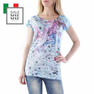 イタリア直輸入　イタリア製　SEXY WOMAN 　ファンシーTシャツ　【ブルー】　日本未発売　送料無料の商品画像