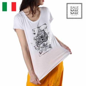 イタリア直輸入　イタリア製　SEXY WOMAN　プリントTシャツ　【ホワイト】　日本未発売　送料無料の商品画像