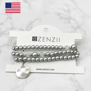 【アメリカ直輸入】ZENZIIから届いたネックレス：華麗なハイファッションのステートメントピース。【マットシルバー】の魅力的なデザインで個性を際立て、ブレスレット兼用のネックレス。の商品画像