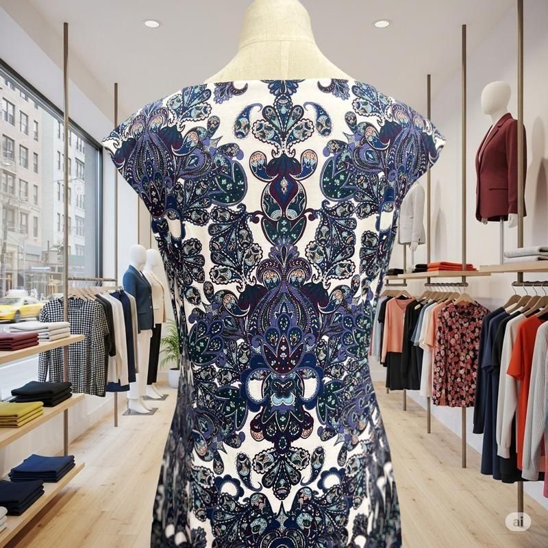 ペイズリー柄膝丈ワンピース | 春秋冬 - LIPSTICK｜用賀の