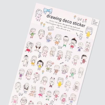 可愛い輸入シール ペーパードールメイト ドリーム レトロ Drawing Deco Sticker 可愛い輸入 文具 ファンシー レトロ ハチズカフェ本店