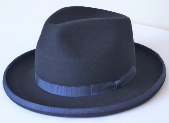 EDO HAT（エドハット） フェルトワイドブリムホンブルグハット BLK