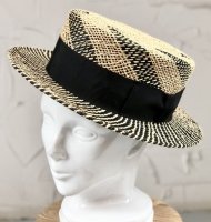EDO HAT（エドハット）　　天然草カンカン帽 BLK