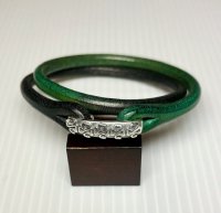 Lilacʥ饤åˡShamrock Brace Silver åȥ饤Х쥶֥쥹С BK/GRN
