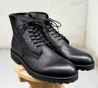 PADRONEʥѥɥ͡ˡSIDE ZIP LACE UP BOOTS(WATER PROOF LEATHER)ץ롼ե쥶ɥåץ졼åץ֡BK