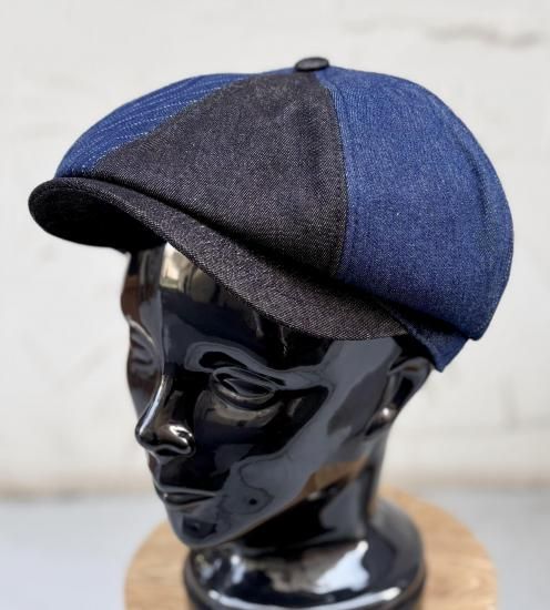 レザーキャスケット パッチワーク ハンチング アーカイブ KROFUNE