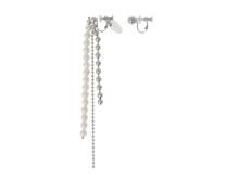 Pearl ball chain earring