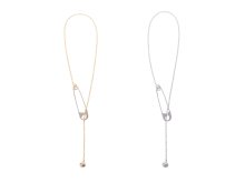 <24 pre spring>  2way safety pin necklace