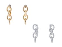 <24 pre spring>  Oval chain earring