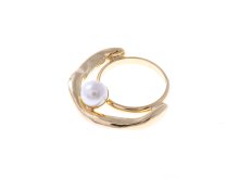 petit wave pearl ring【GLD】