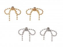 <24AW holiday> Ribbon ball chain pierce