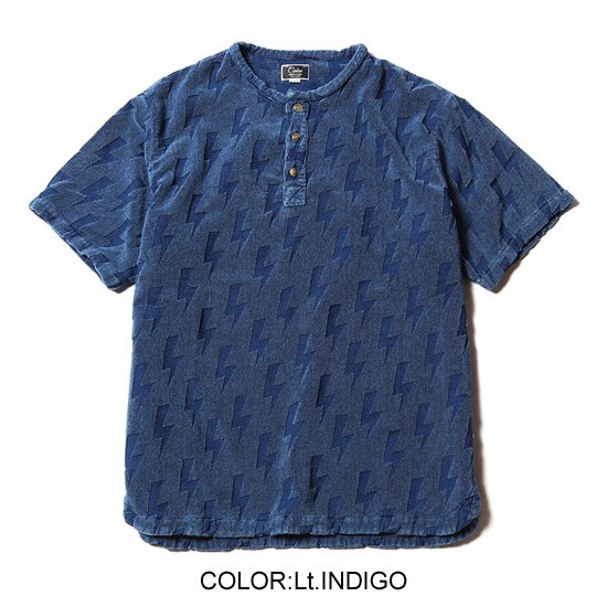 【CALEE】INDIGO JACQUARD PILE PULLOVER S/S SHIRT【パイルヘンリーネック】 - ONE'S FORTE |  ONLINE STORE