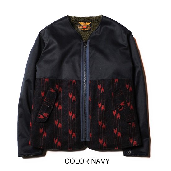 CALEE <img class='new_mark_img1' src='https://img.shop-pro.jp/img/new/icons35.gif' style='border:none;display:inline;margin:0px;padding:0px;width:auto;' />【SALE】NO COLLAR BOA JACKET