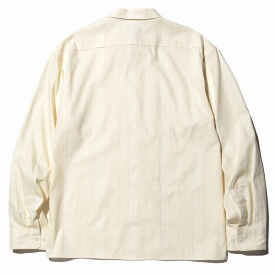 CALEE ベージュ XL シャツ ストライプ CALEE】DOBBY STRIPE L/S SHIRT【ストライプシャツ】 - ONE'S