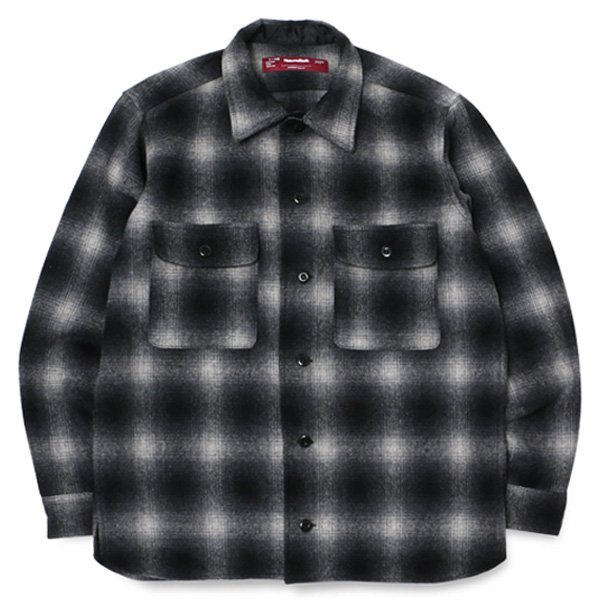 XL身幅61cm着丈76cmハイドアンドシーク HIDEANDSEEK Wool Check Shirt