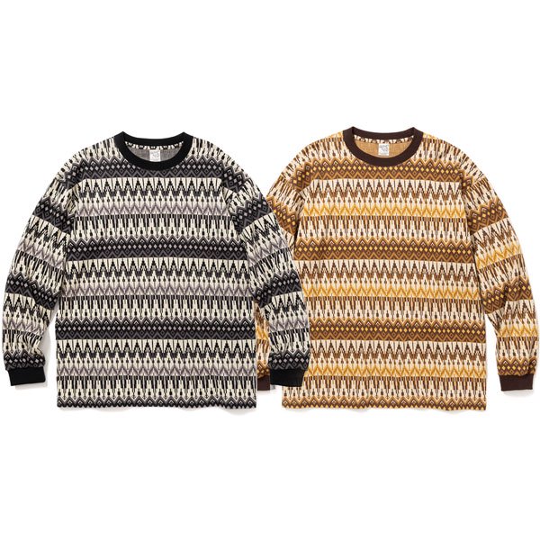 CALEE/キャリー】JACQUARD BORDER DROP SHOULDER L/S CUTSEW【ジャガードカットソー】 - ONE'S  FORTE | ONLINE STORE