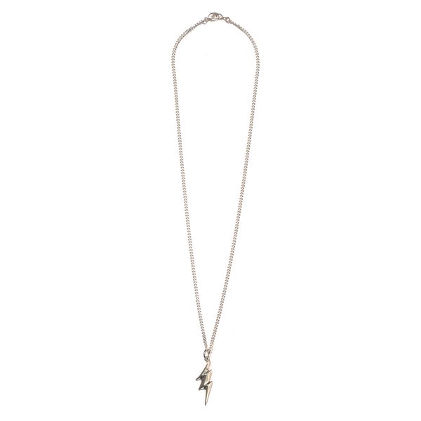 CALEE THUNDERBOLT TOP SILVER NECKLACE