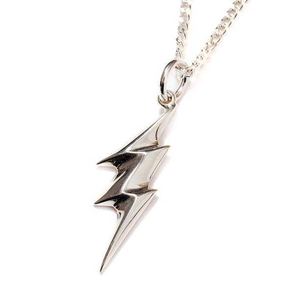CALEE THUNDERBOLT TOP SILVER NECKLACE