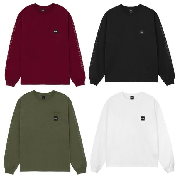 HUF】BOX LOGO POCKET L/S TEE【ロングスリーブTシャツ】 - ONE'S