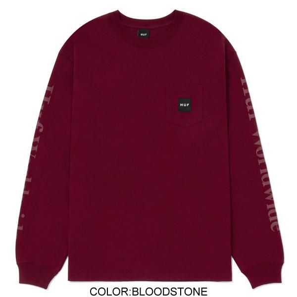 HUF】BOX LOGO POCKET L/S TEE【ロングスリーブTシャツ】 - ONE'S