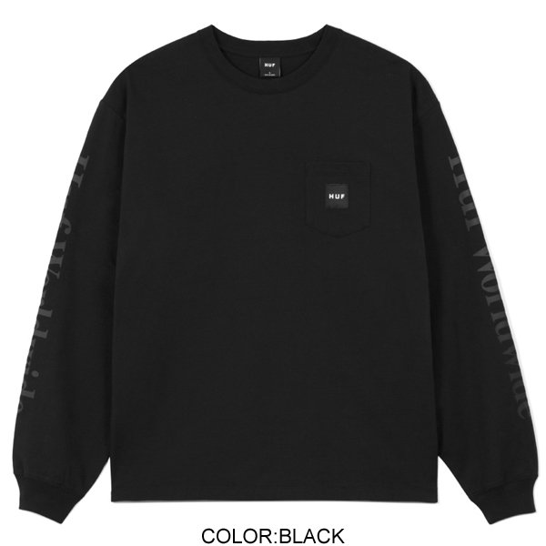 HUF】BOX LOGO POCKET L/S TEE【ロングスリーブTシャツ】 - ONE'S