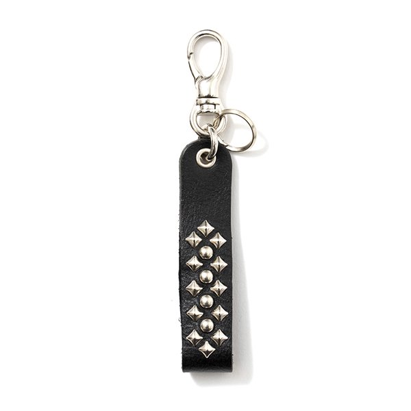 CALEE】STUDS & EMBOSSING ASSORT LEATHER KEY RING Type B 