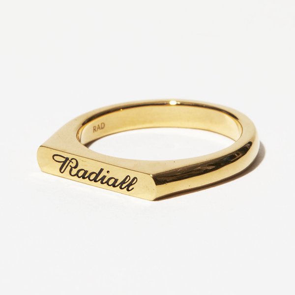 RADIALL】SCRIPT - PINKY SIGNET RING / 18K PLATED【リング、指輪