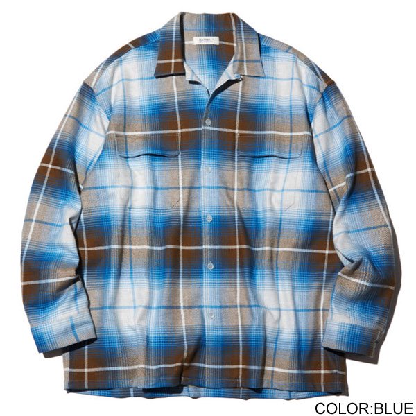 RADIALL/ラディアル】GLASSHOUSE - OPEN COLLARED SHIRT L/S【チェック