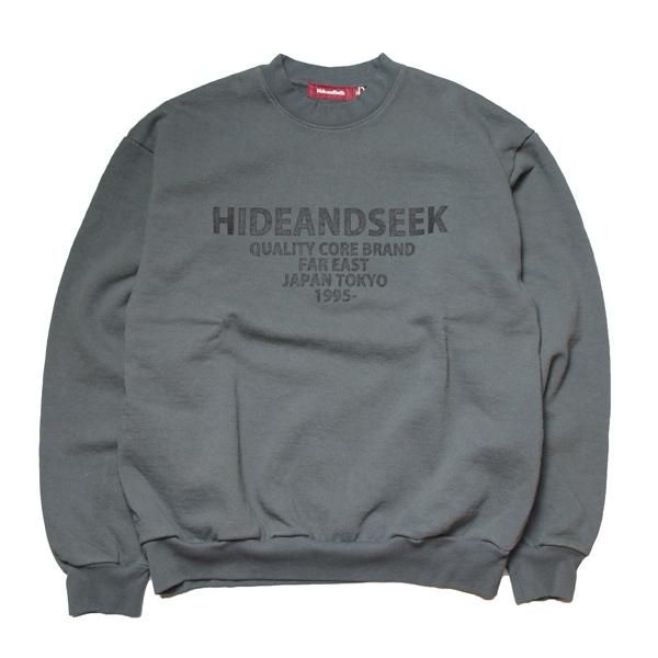 HIDE AND SEEK College Sweat Shirt 黒 XL