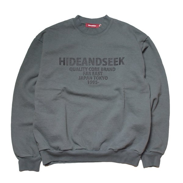 【HideandSeek・ハイアンドシーク】COLLEGE H&S SWEAT SHIRT【クルースウェット】