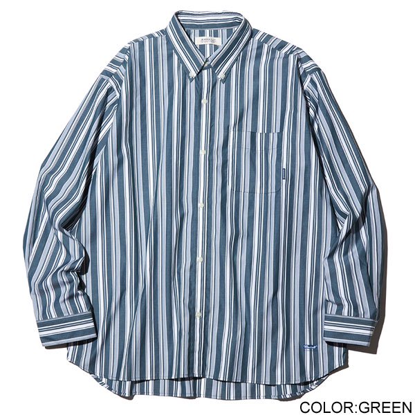 RADIALL/ラディアル】FLAGS - B.D. COLLARED SHIRT L/S【ストライプ