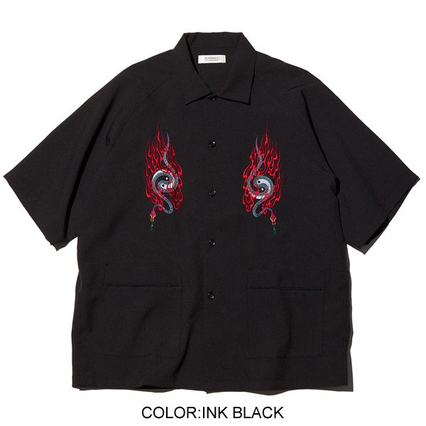 RADIALL YING YANG - OPEN COLLARED SHIRT S/S